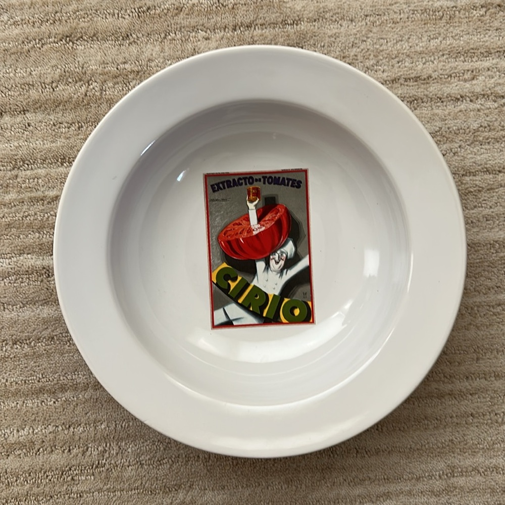 POTTERY BARN 10" PASTA BOWL VINTAGE PASTA "BARONI CIRIO" Poster